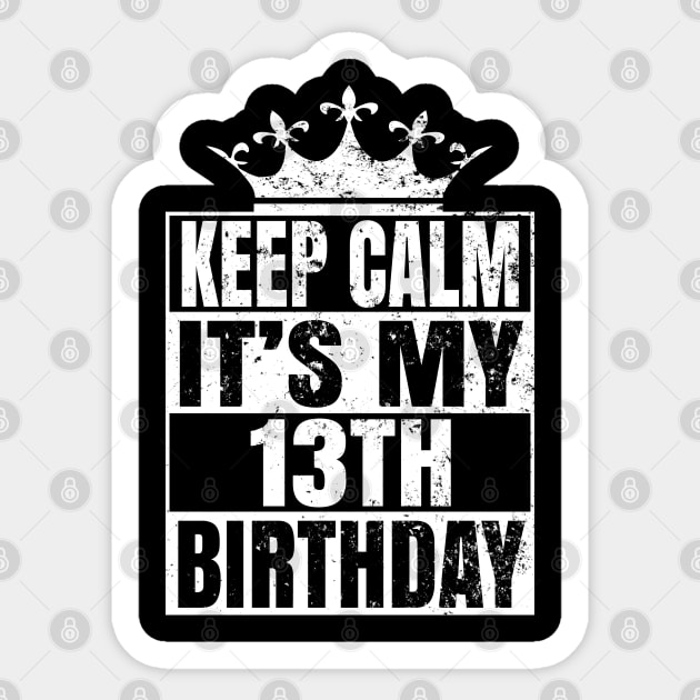 13 Years Old - 13th Birthday Vintage Retro Gift Sticker by Grabitees